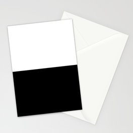 Abstract Black and White Horizon Color Block Stationery Cards