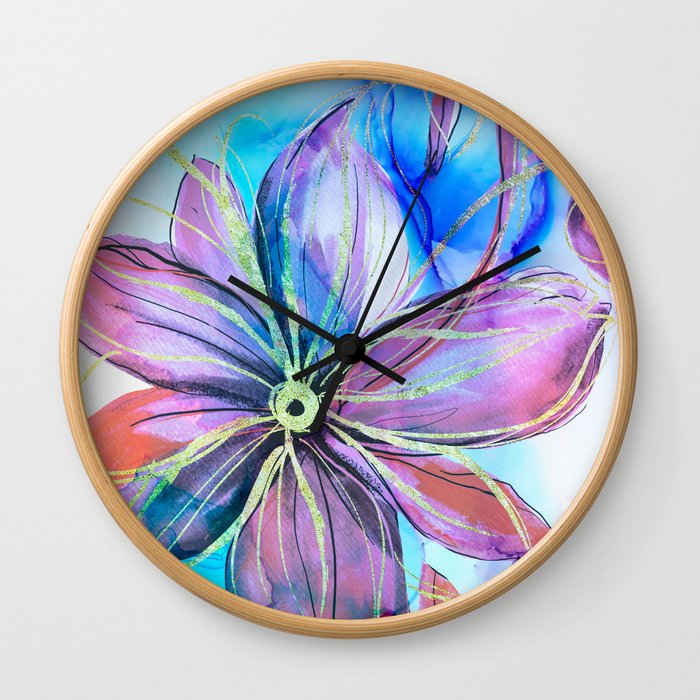 magical flower Wall Clock