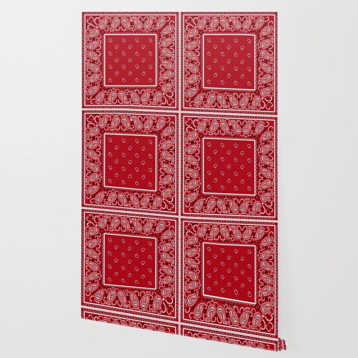 Classic Red Bandana Wallpaper By Bbco Society6