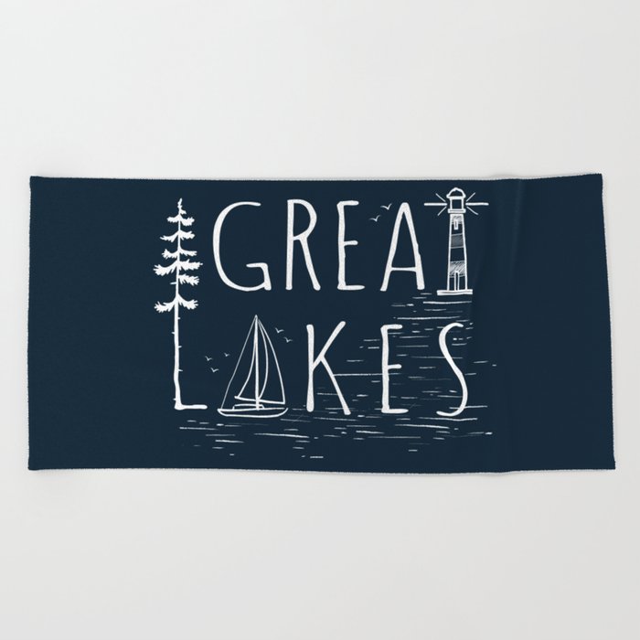 Great Lakes Beach Towel
