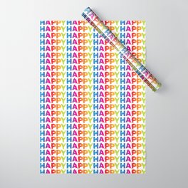 HAPPY  Stripes Wrapping Paper