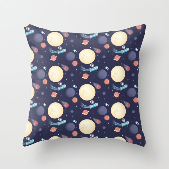 Space Pattern Throw Pillow
