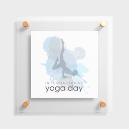 International yoga day workout  Floating Acrylic Print