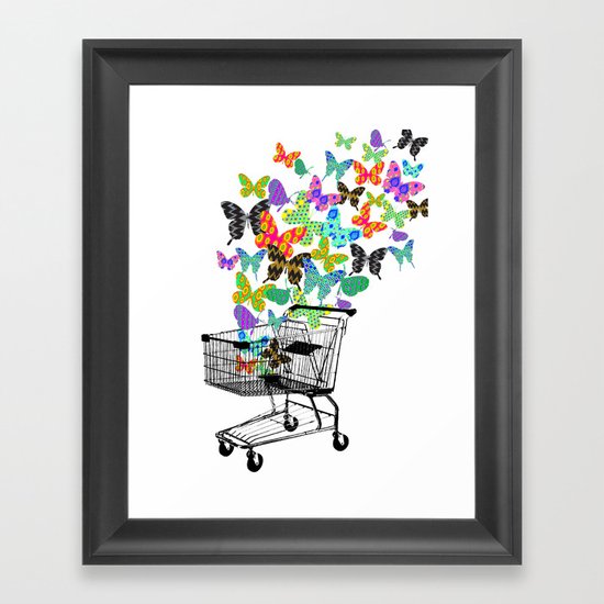 Urban Butterflies Framed Art Print