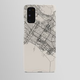 USA, Fremont Black&White City Map Android Case