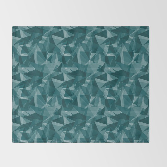 Abstract Geometrical Triangle Patterns 3 Benjamin Moore 2019 Trending Color Beau Green 2054 20 Throw Blanket By Pipafineart