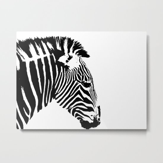 Zebra Portrait Metal Print
