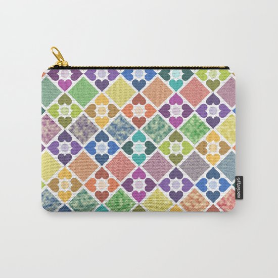 Colorful Floral Pattern III Carry-All Pouch