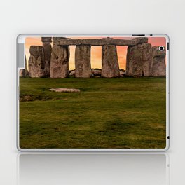 Great Britain Photography - The Stone Henge Under The Red Sunset Laptop Skin