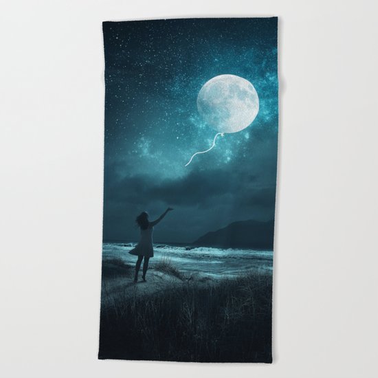 MOON BALLOON Beach Towel