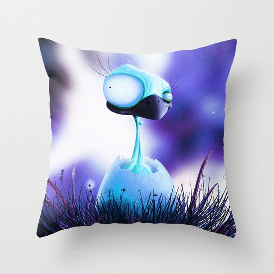 MONSTER CHICK Throw Pillow