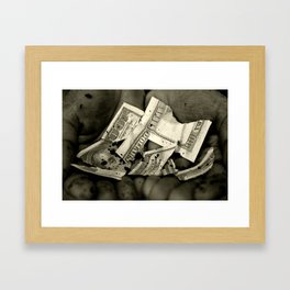 Greed Framed Art Print