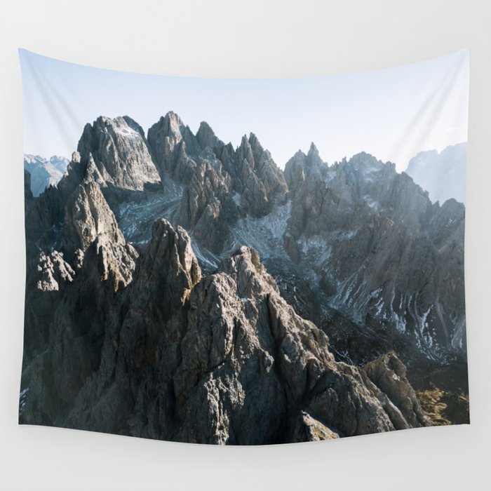 Dolomites Peaks  - Landscape Photography Wall Tapestry