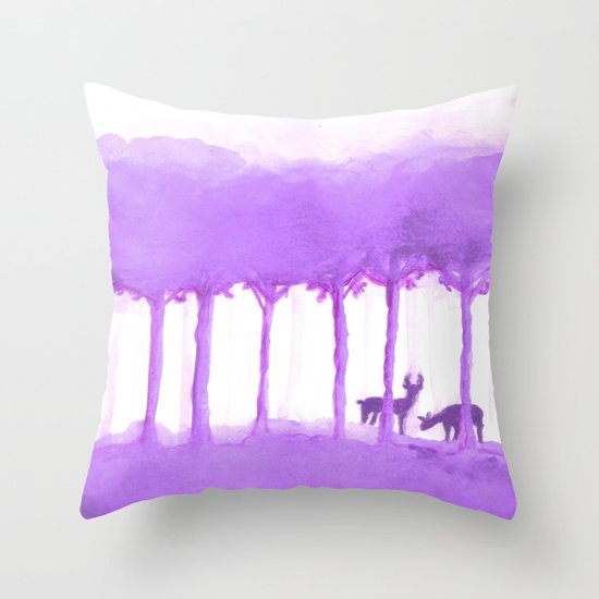 a forest Throw Pillow