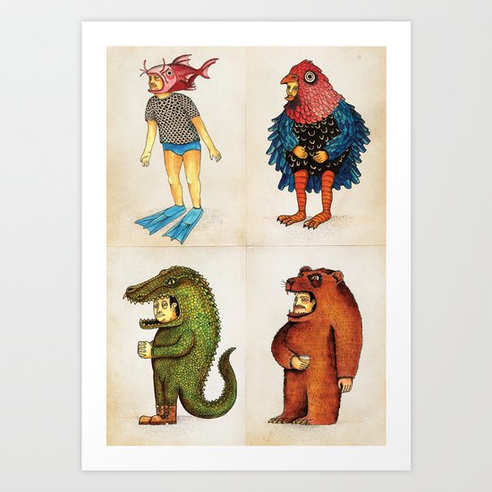 Costumes - Animalados Art Print