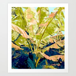 Blush Banana Tree Art Print