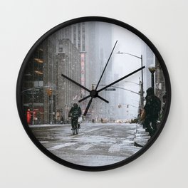 New York City Winter Wall Clock