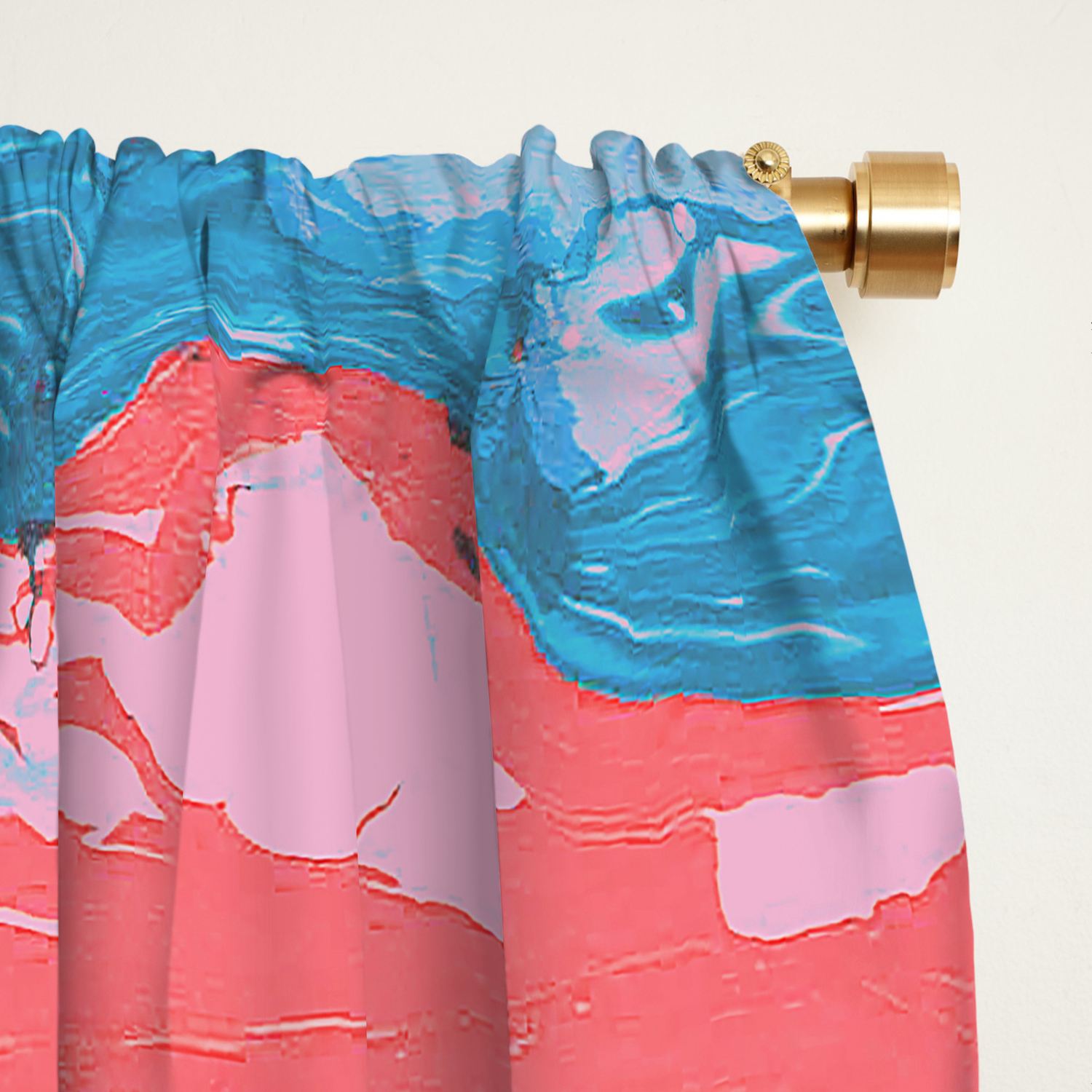 Abstract Blue Rose Painting Blackout Curtain By All4you Society6