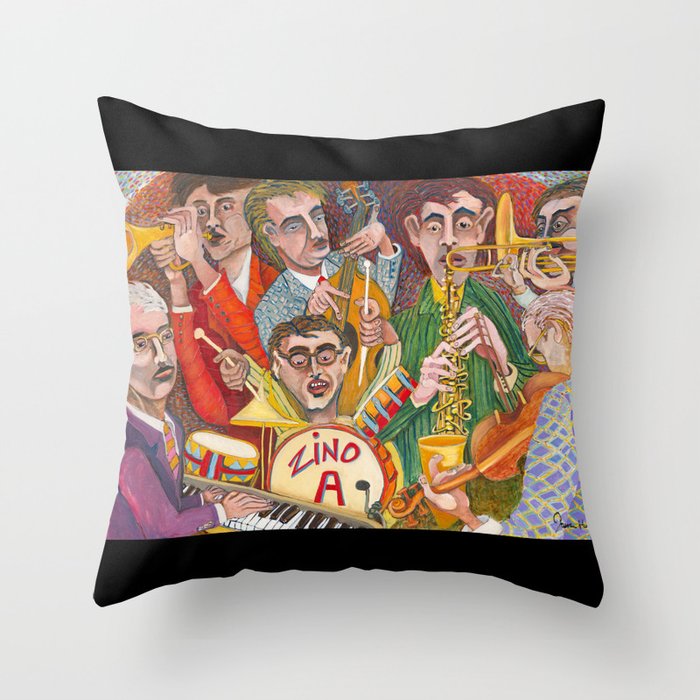 All That Jazz  - New Orleans Jazz Band Throw Pillow