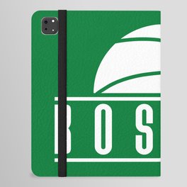 Boston basketball modern logo green iPad Folio Case