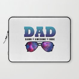 Dad damn awesome dude funny Fathersday 2022 gifts Laptop Sleeve