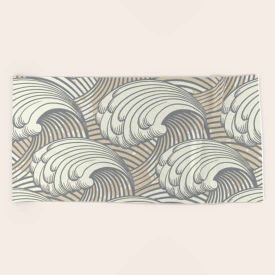 Waves Beach Towel