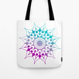 Mandala #1 (Purple Pink Turquiose) Tote Bag