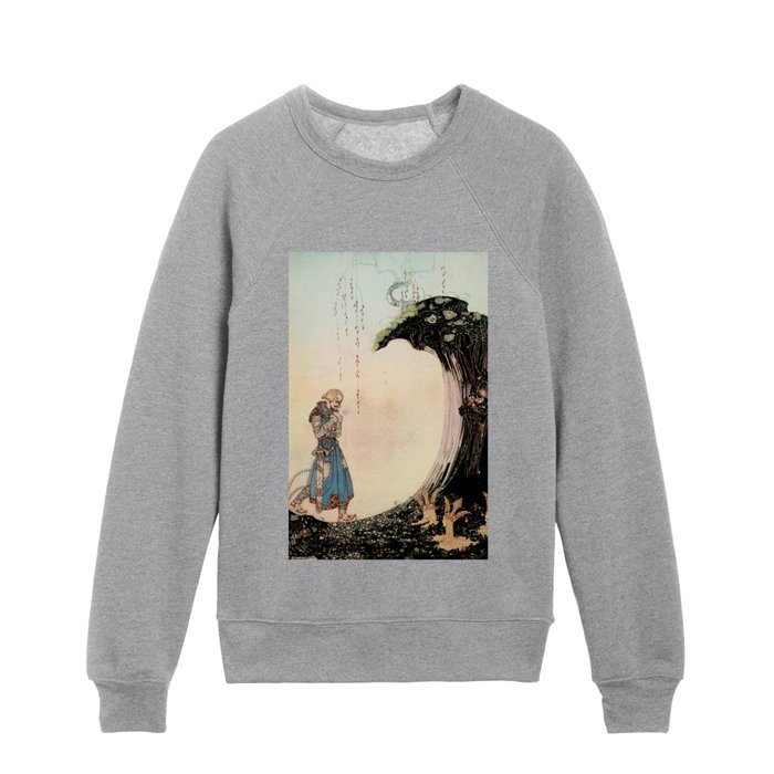 Kay nielsen East of the sun and west of the moon pl 12 (1922) Enhanced with artificial intelligence Kids Crewneck