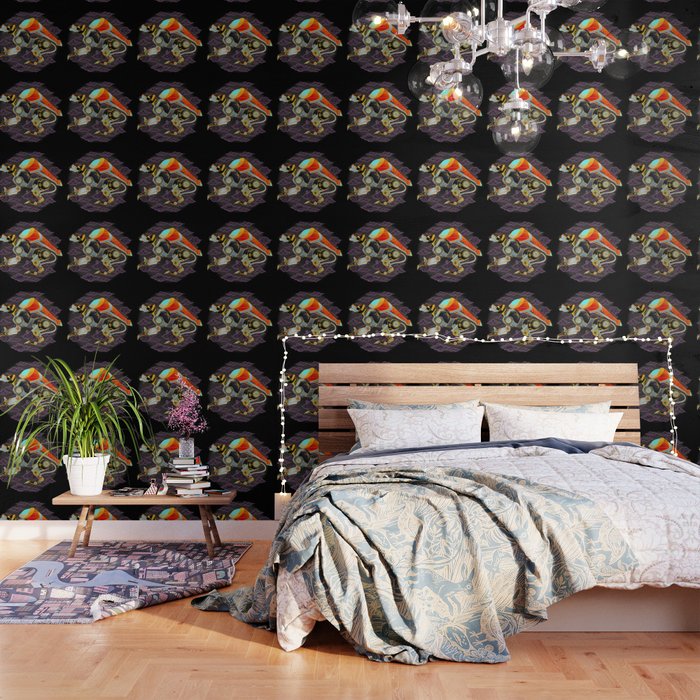 Black Lion Batik Wallpaper By Bloomejasmine Society6