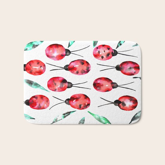 Лето.Божьи коровки Bath Mat