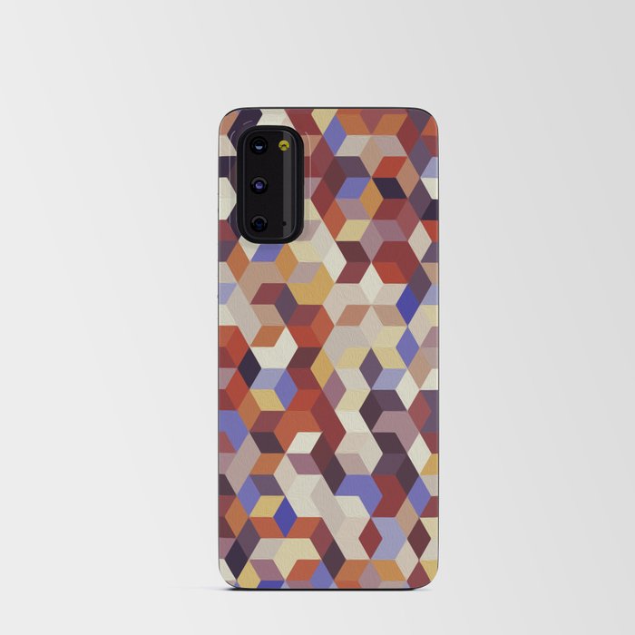 Orange, Blue, Yellow Colorful Hexagon Design  Android Card Case