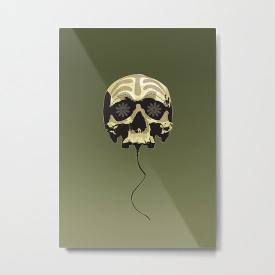 Balloon skull Metal Print