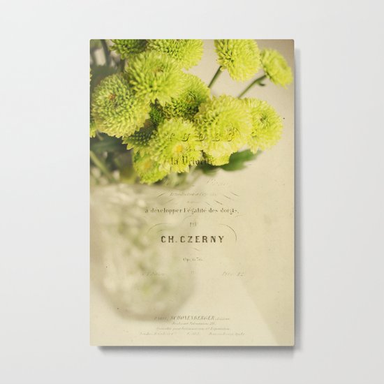 flowers on the table Metal Print