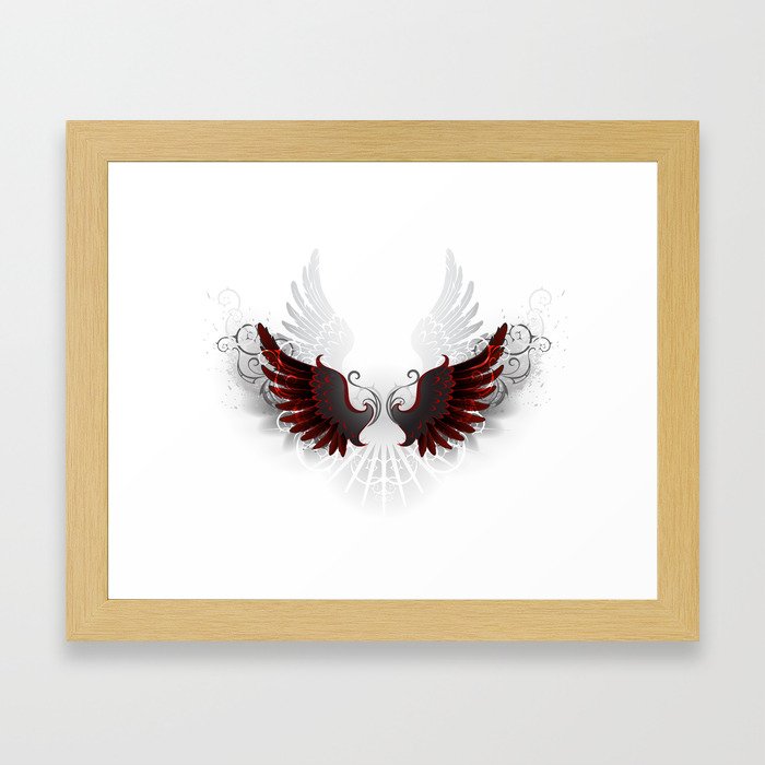 Black Wings Framed Art Print