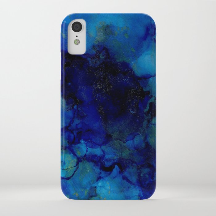 Society6 New Alcohol Ink Deep Blue Trip I Iphone Case By Stephanie Sommerlad Bello Iphone Xr Slim Case From Society6 Daily Mail