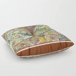 Map of the World Floor Pillow