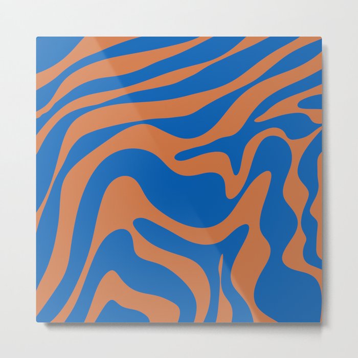 27 Abstract Liquid Swirly Shapes 220802 Valourine Digital Design  Metal Print
