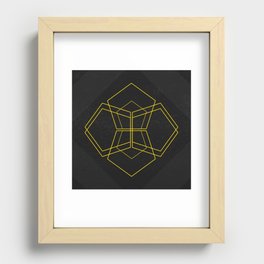 Geometric - Black/Yellow Recessed Framed Print