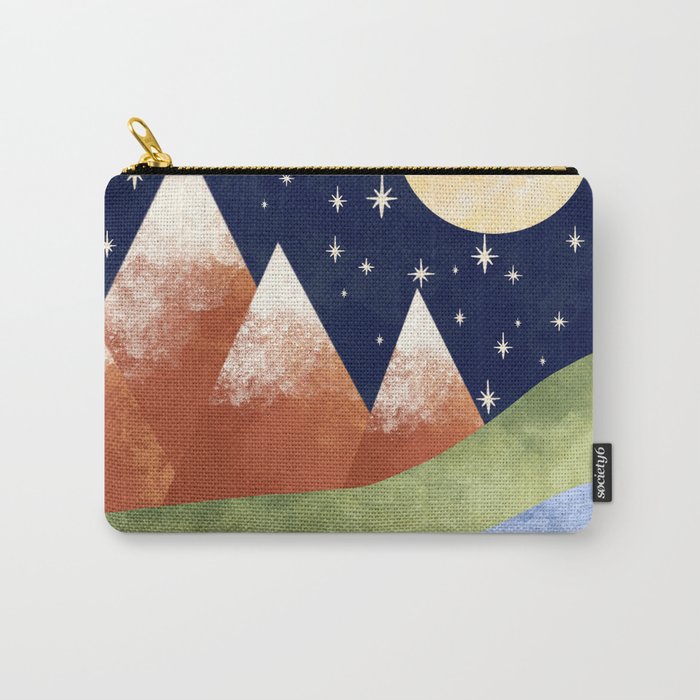 Full Moon In The Mountains Carry-All Pouch