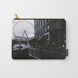 Bellecour Ferris Wheel | Lyon in Black and White Carry-All Pouch