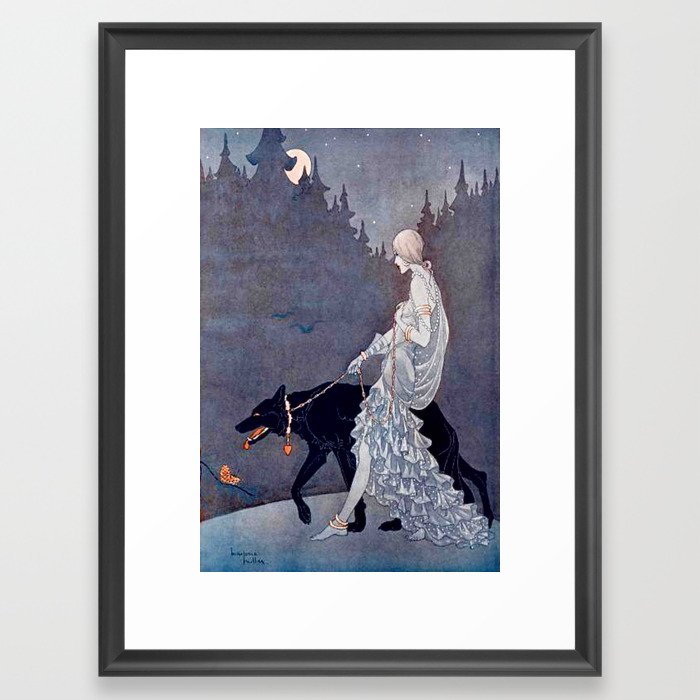 “Queen of the Night” by Marjorie Miller (1905) Framed Art Print