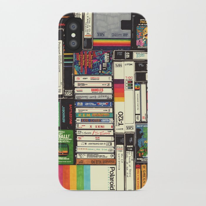 cassettes, vhs & games iphone case