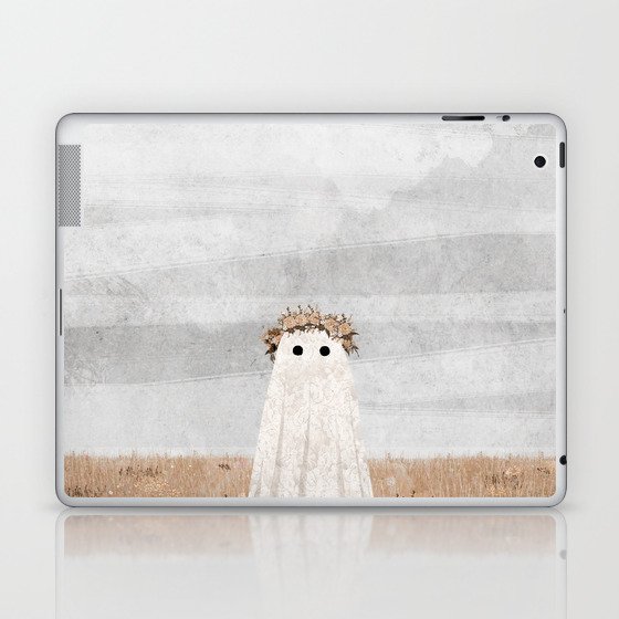 There's a Ghost in the Meadow Laptop & iPad Skin