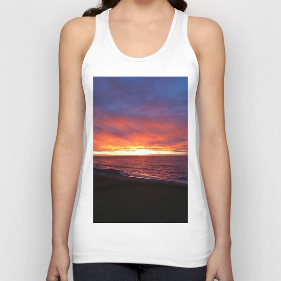 Beach Sunset on the Sea Unisex Tank Top