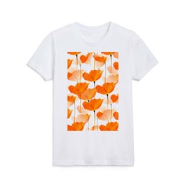 Orange Poppies On A White Background #decor #society6 #buyart Kids T Shirt
