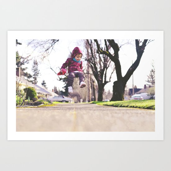 think happy thoughts Art Print