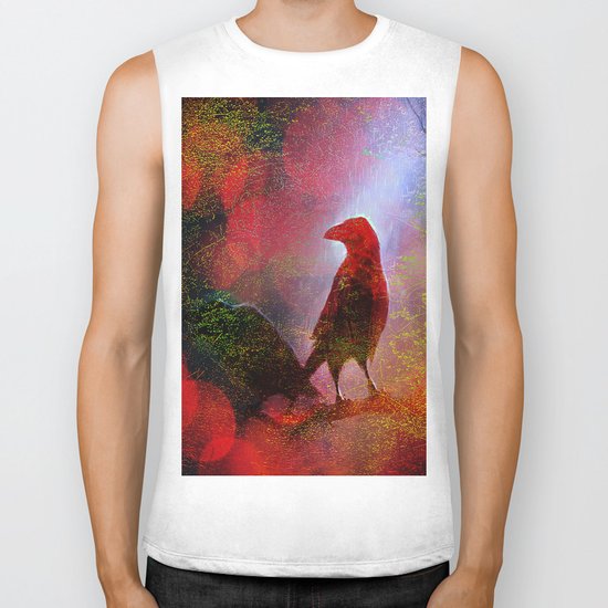 The clearing of king crow ( collaboration with the talented artist Agostino Lo coco) Biker Tank