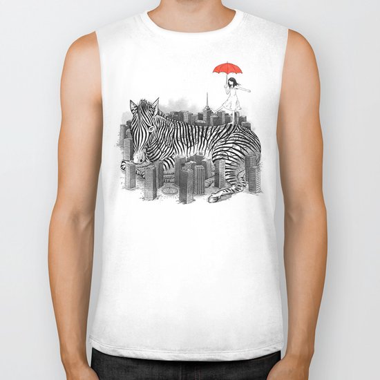 Crossing Zebra Biker Tank