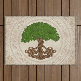 Celtic Oak Tree of life -Yggdrasil  Outdoor Rug