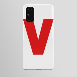 letter V (Red & White) Android Case
